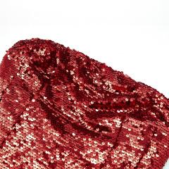 Premium Sexy Red Sequined Tube Top Trailing Party Dress