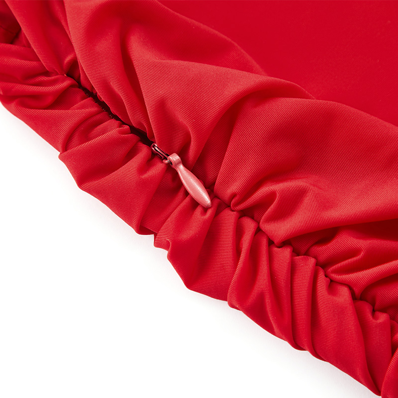 OEM Sexy red pleated waist dress