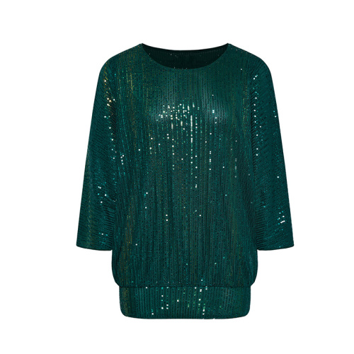 OEM Commuting sequined long-sleeved top