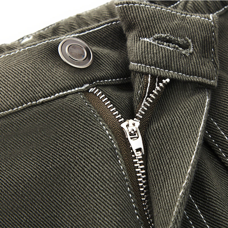 New design street black big pocket jeans