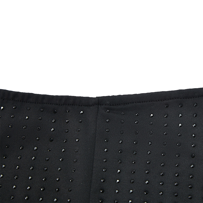 Sexy black mesh stretch hip skirt