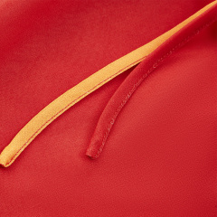 Red mesh drawstring slit skirt