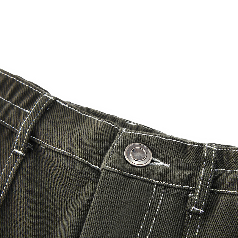 New design street black big pocket jeans