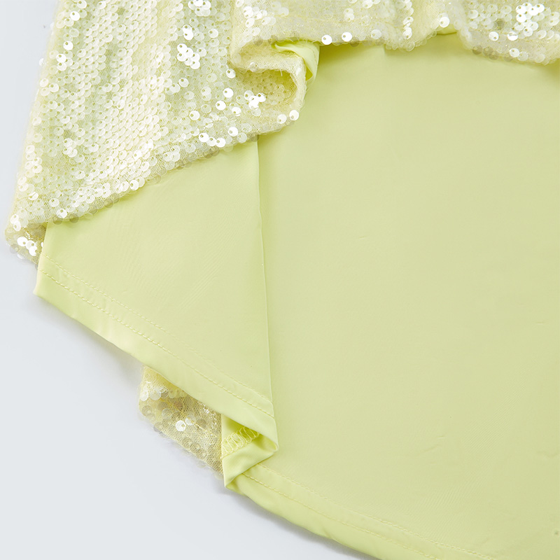 Light Green Sequin Halter Dress