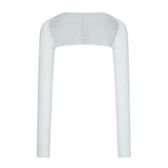 Casual white long-sleeved waistcoat