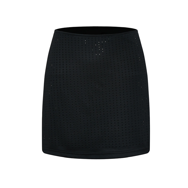 Sexy black mesh stretch hip skirt