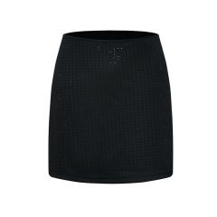 Sexy black mesh stretch hip skirt