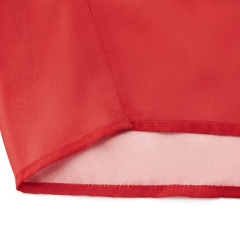 Red mesh drawstring slit skirt