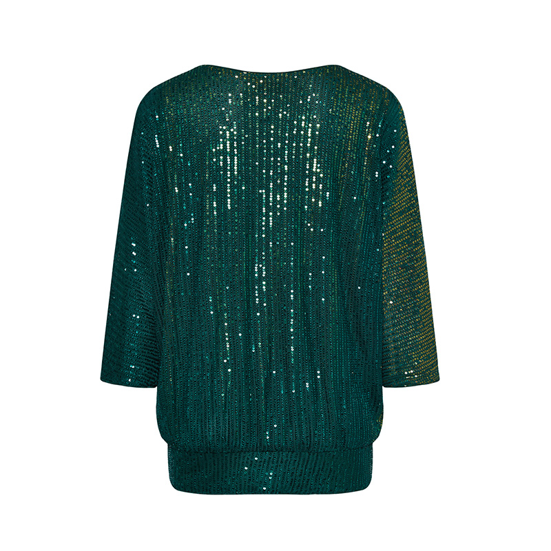 OEM Commuting sequined long-sleeved top