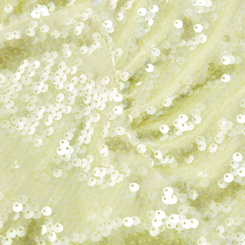 Light Green Sequin Halter Dress