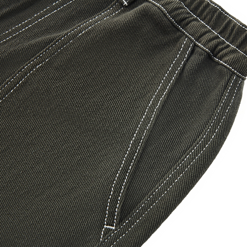 New design street black big pocket jeans