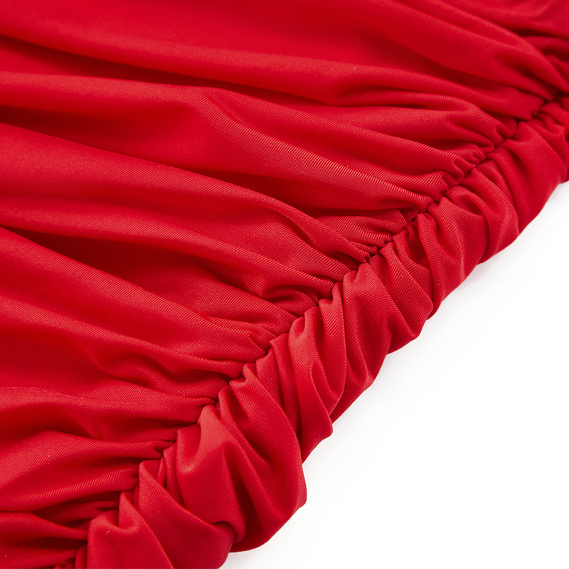 OEM Sexy red pleated waist dress