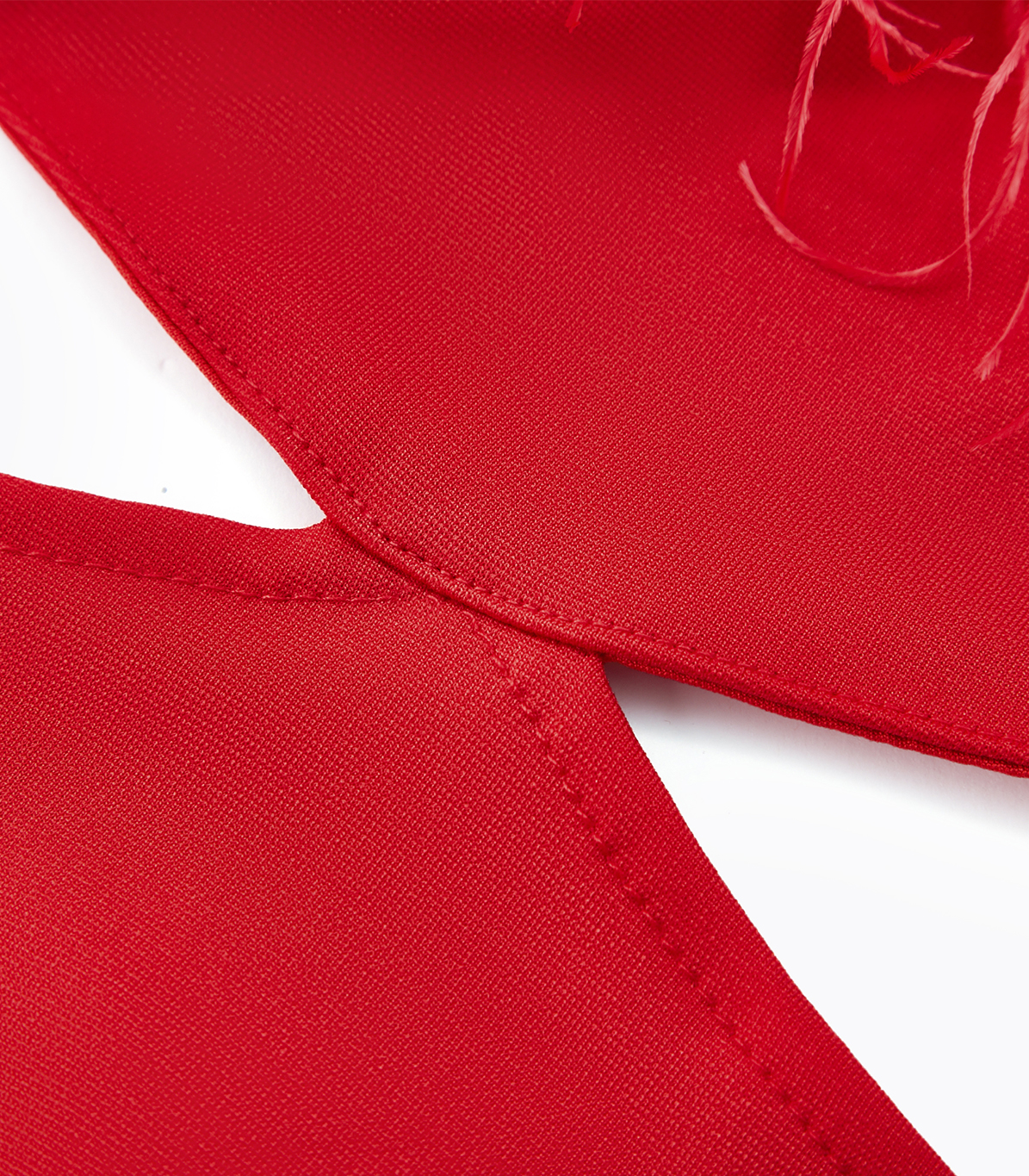 Sexy Red Feather Tube Top Hollow Stitching Dress