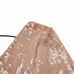 Temperament V-neck backless strappy sequined long-sleeved hip dress