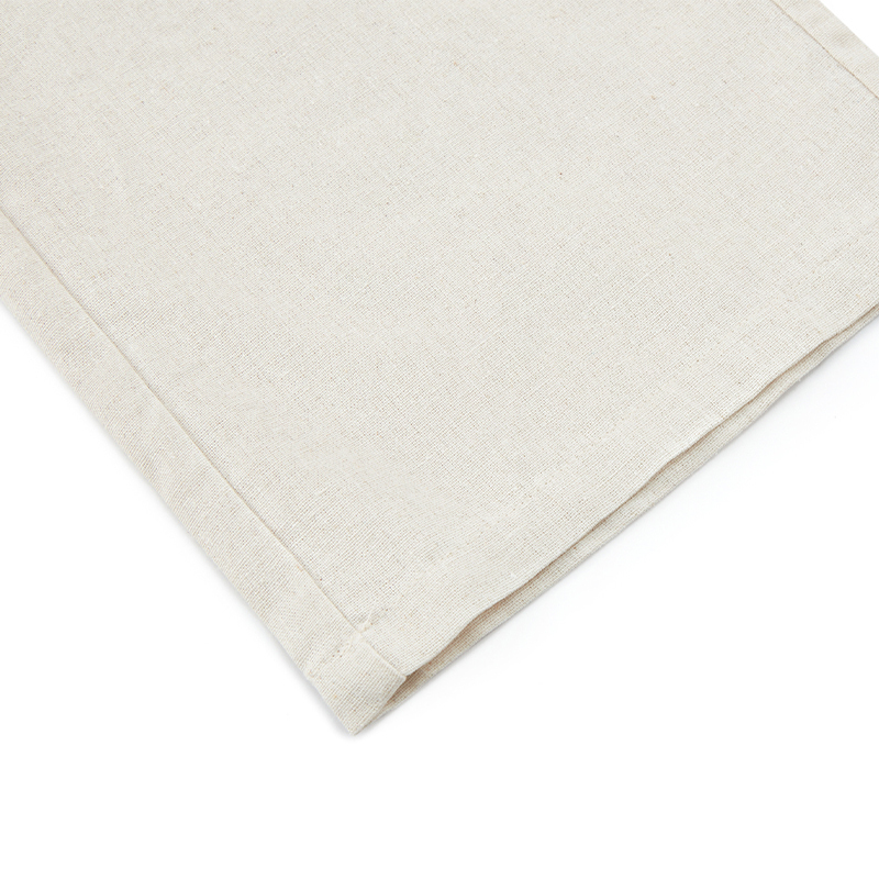 Temperament solid color linen high waist suit pants