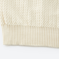 OEM Beige Shirt Collar Knit Sweater
