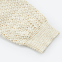 OEM Beige Shirt Collar Knit Sweater
