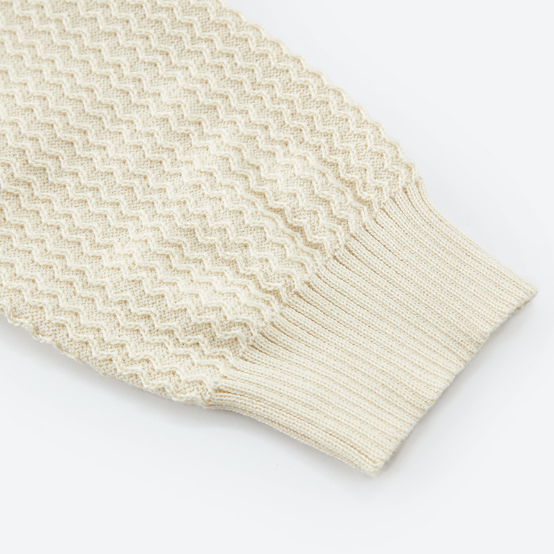 OEM Beige Shirt Collar Knit Sweater