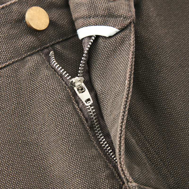 Vintage Brown Raw Edge Short Jeans