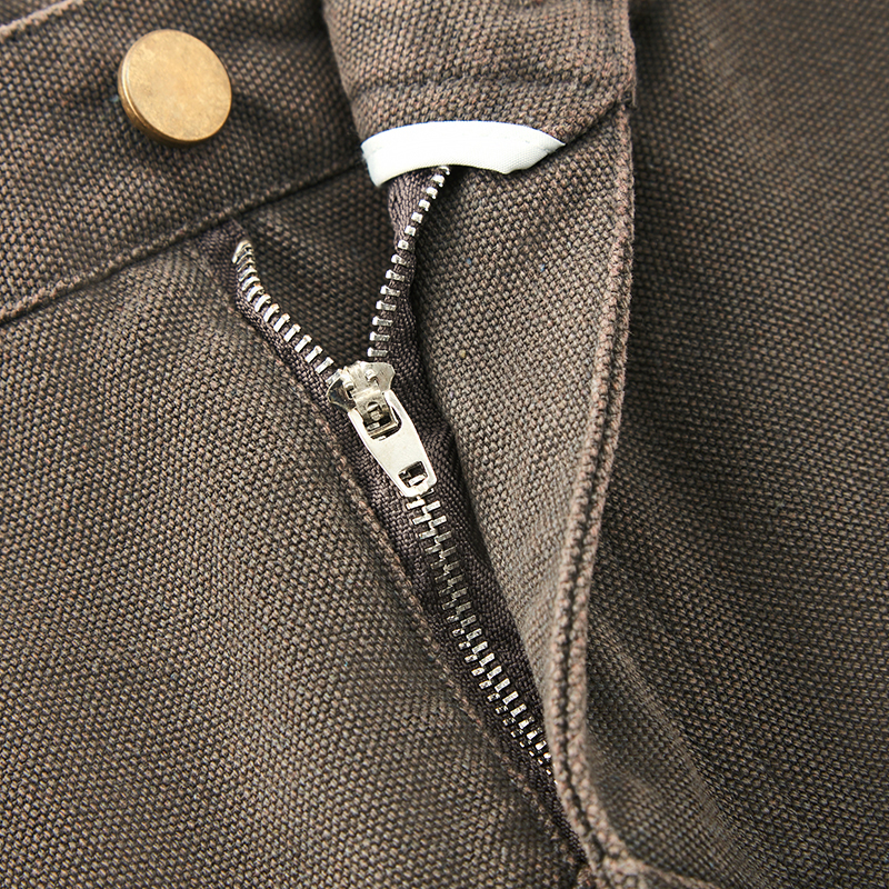 Vintage Brown Raw Edge Short Jeans