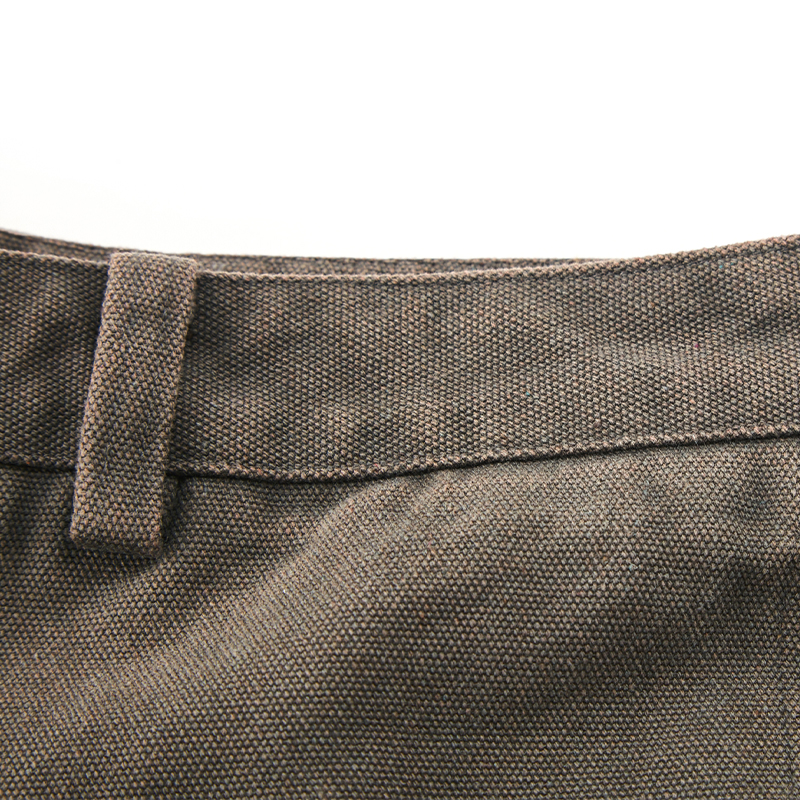 Vintage Brown Raw Edge Short Jeans