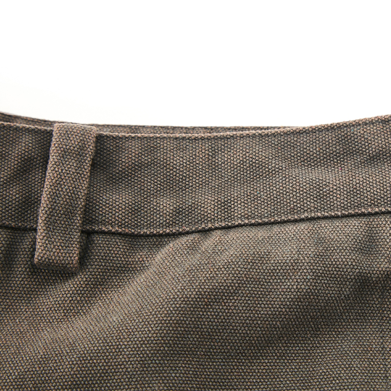 Vintage Brown Raw Edge Short Jeans