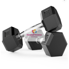 wholesales High Quality rubber coating gym hexagonal hex dumbbells