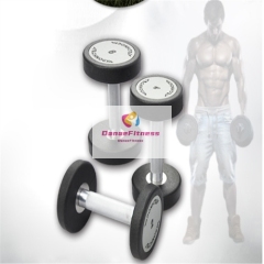 Round head covered dumbbell label type