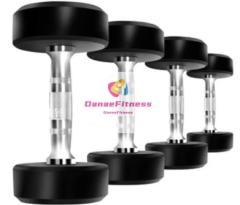 Rubber Round Dumbbell Rubber Dumbbell Home Gym Pu Rubber Coated Round Dumbbell