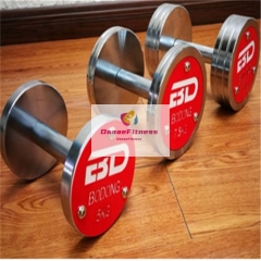 Wholesale Weight Lifting 304 Stainless Steel Rotating Steel Dumbbell