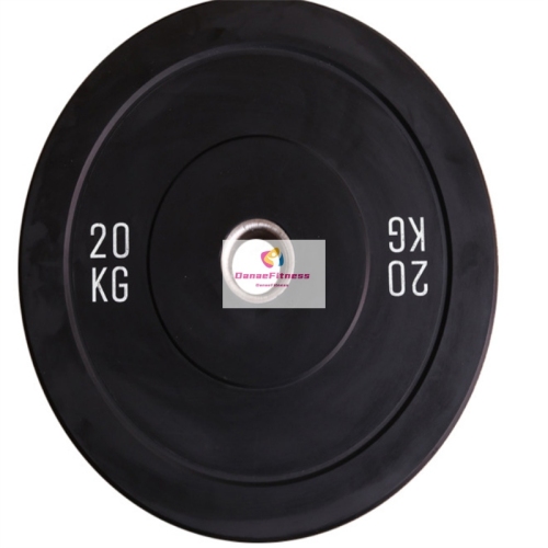Factory supply wholesale black rubber barbel plates weightlifting plate