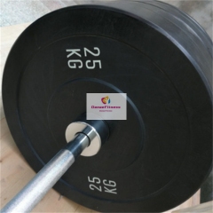 Factory supply wholesale black rubber barbel plates weightlifting plate
