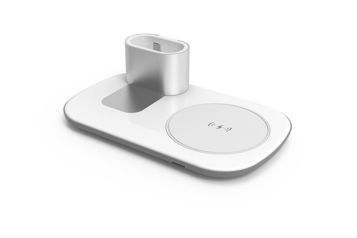 QI 10W 2 IN 1 WIRELESS CHARGING PAD