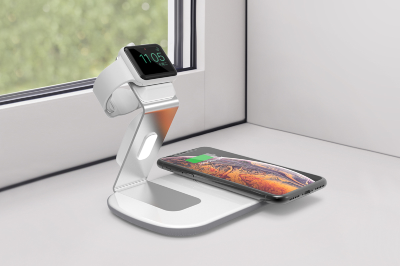 QI 10W 2 IN 1 WIRELESS CHARGING PAD