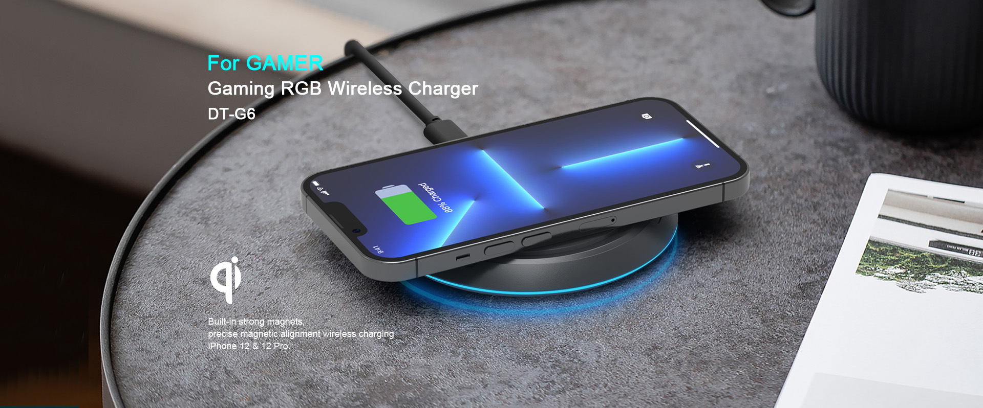 RGB Gaming Style Wireless Charging Pad