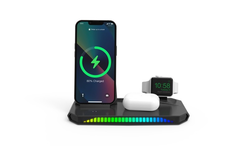 3 IN 1 GAMING SOUND PICKUP RGB WIRELESS CHARGER