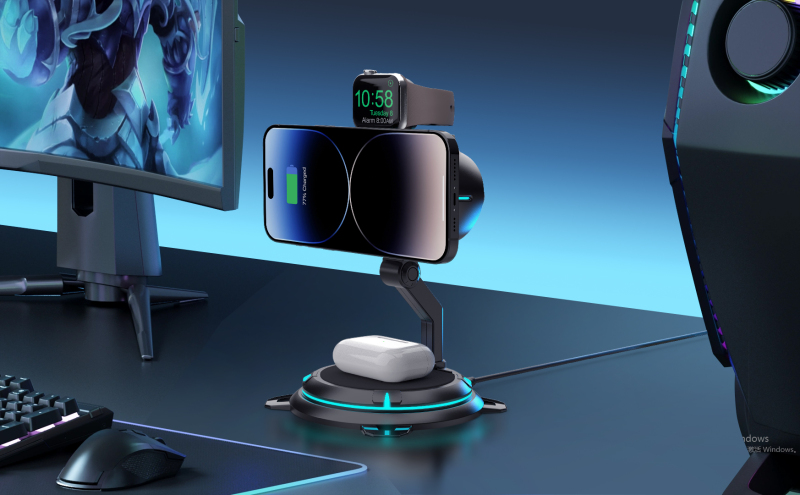 3 in 1 RGB Gaming Magnetic Wireless Charger