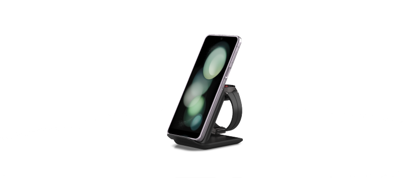 Foldable 2-in-1 Mini Fast Wireless Charging Stand