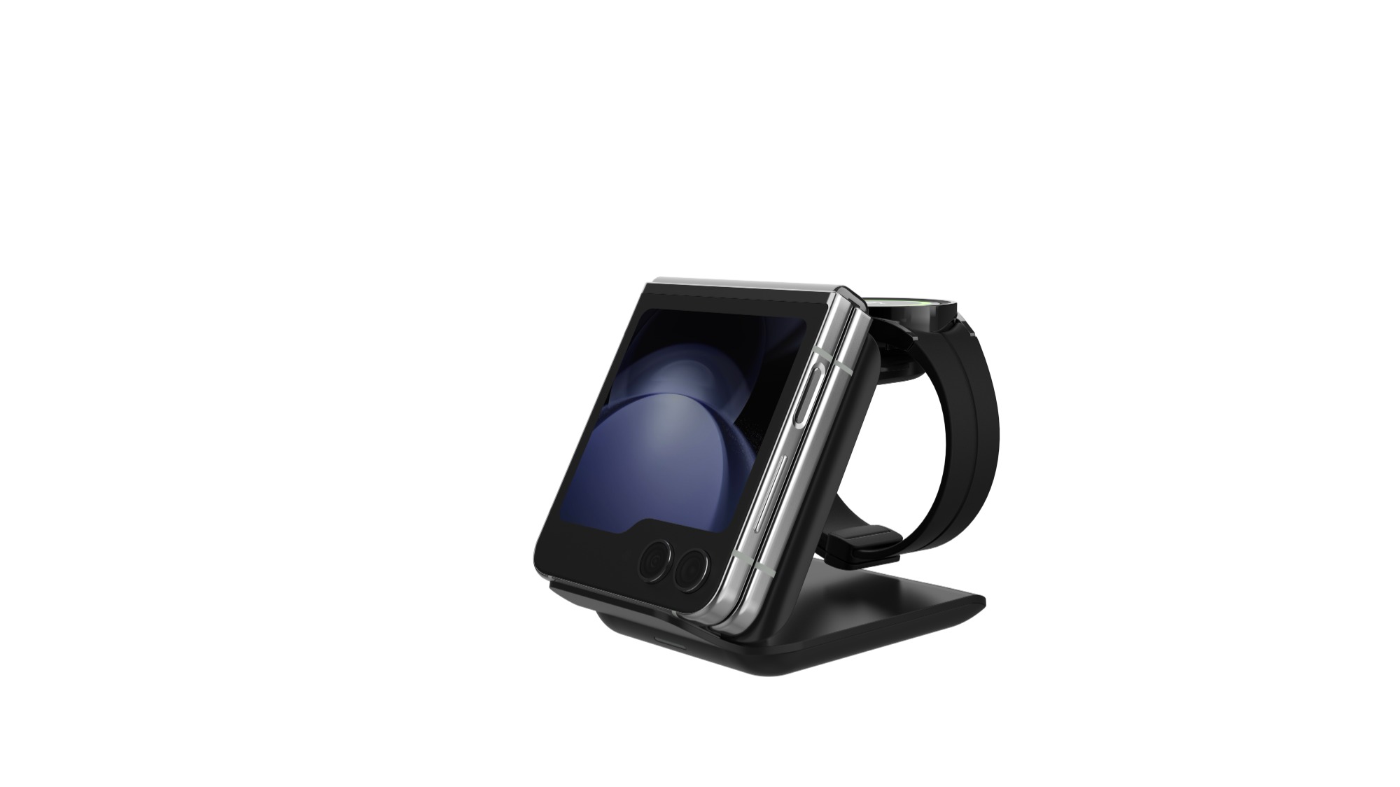 Foldable 2-in-1 Mini Fast Wireless Charging Stand