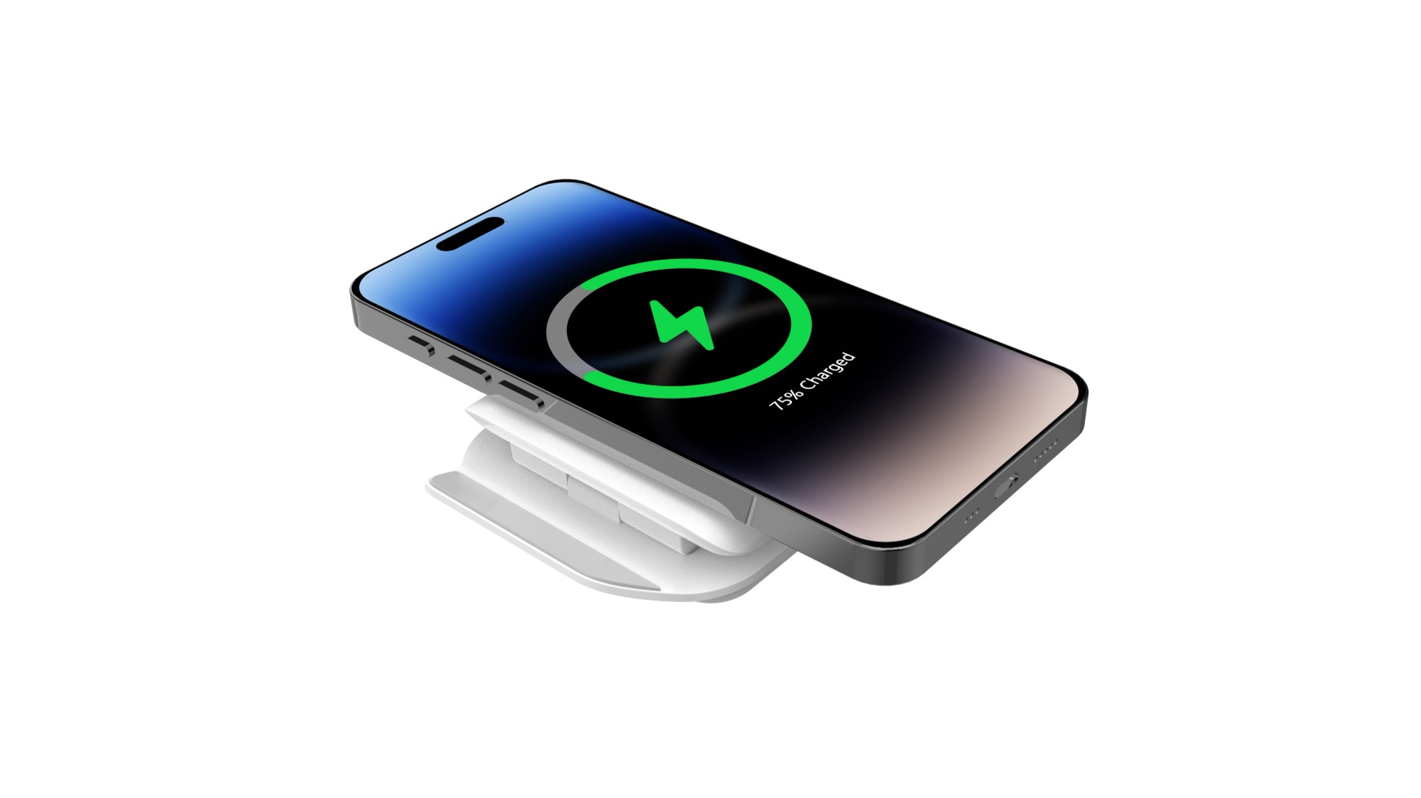 Foldable 2-in-1 Mini Fast Wireless Charging Stand