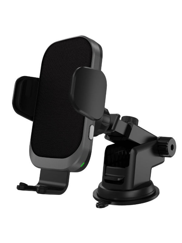 High-end Fabric Material 15W Auto-Clamp Clips Fast Wireless Car Charger Holder For With Cool Fan