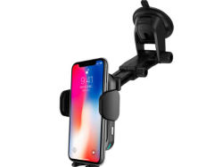 Qi Certified 15W Automatic Wireless Car Charger with Leather