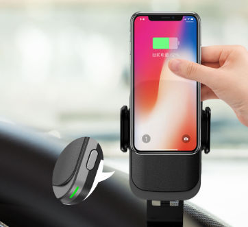 QI certified PU leather wireless car charger in car accessories 10W fast car wireless charger