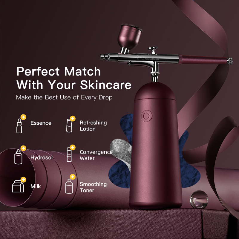 GX Diffuser Water Shine Portable Skin Boost Airbrush Wine Red