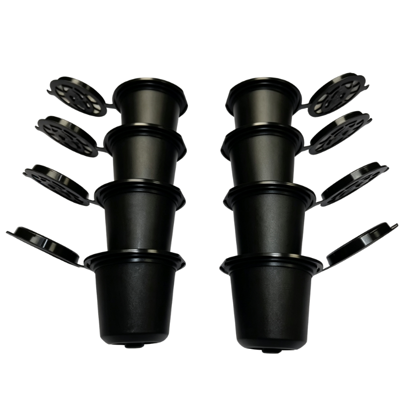 Reusable Coffee Capsule Cup PP Stainless Steel Refillable Coffee Pod Compatible with Nespresso Machine