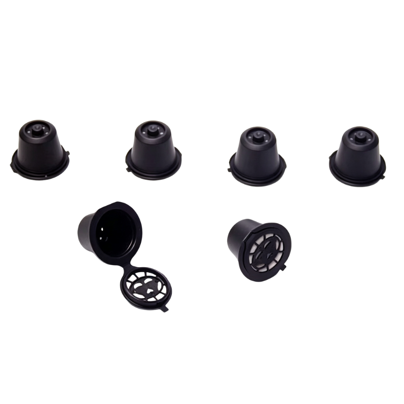 Reusable Coffee Capsule Cup PP Stainless Steel Refillable Coffee Pod Compatible with Nespresso Machine