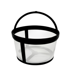 Coffee Filter & Tea Strainer, 304 Stainless Steel Mesh Nylon Coffee Filter Basket, Reusable Filter for 4‑Cup / 8‑Cup / 12‑Cup Drip Coffee Makers