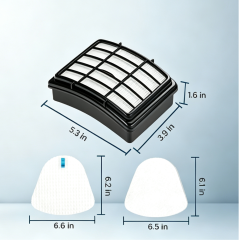 XFF350 XHF350 Vacuum Filter Kit Fit Shark Navigator Lift-Away Upright Vacuum Replacement Foam HEPA Filters