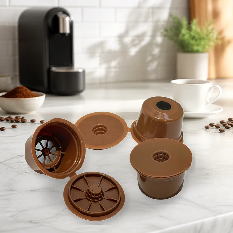 Reusable Coffee Capsule Stainless Steel Mesh Filter Refillable Pod Compatible with Caffitaly Coffee Machine