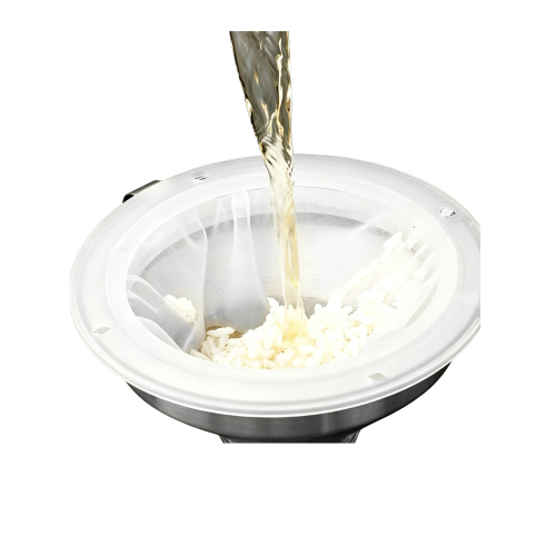 Multi Mesh Nylon Filter Stainless Steel Funnel for Oil Wine Fruit Juice Chinese Herb Filtration
